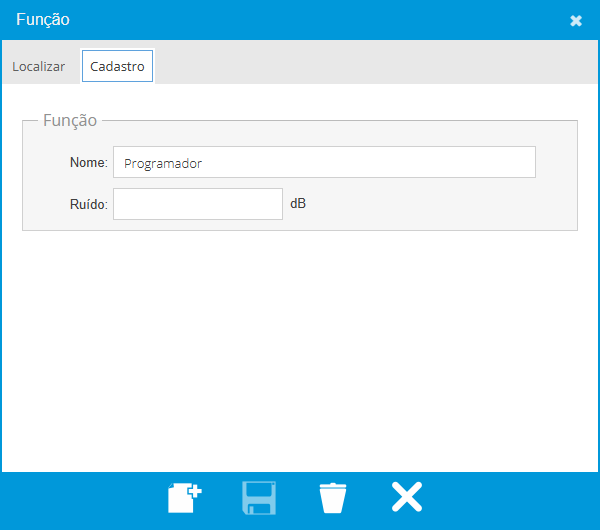 Cadastro de Função