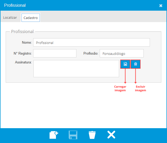 Cadastro de Profissional