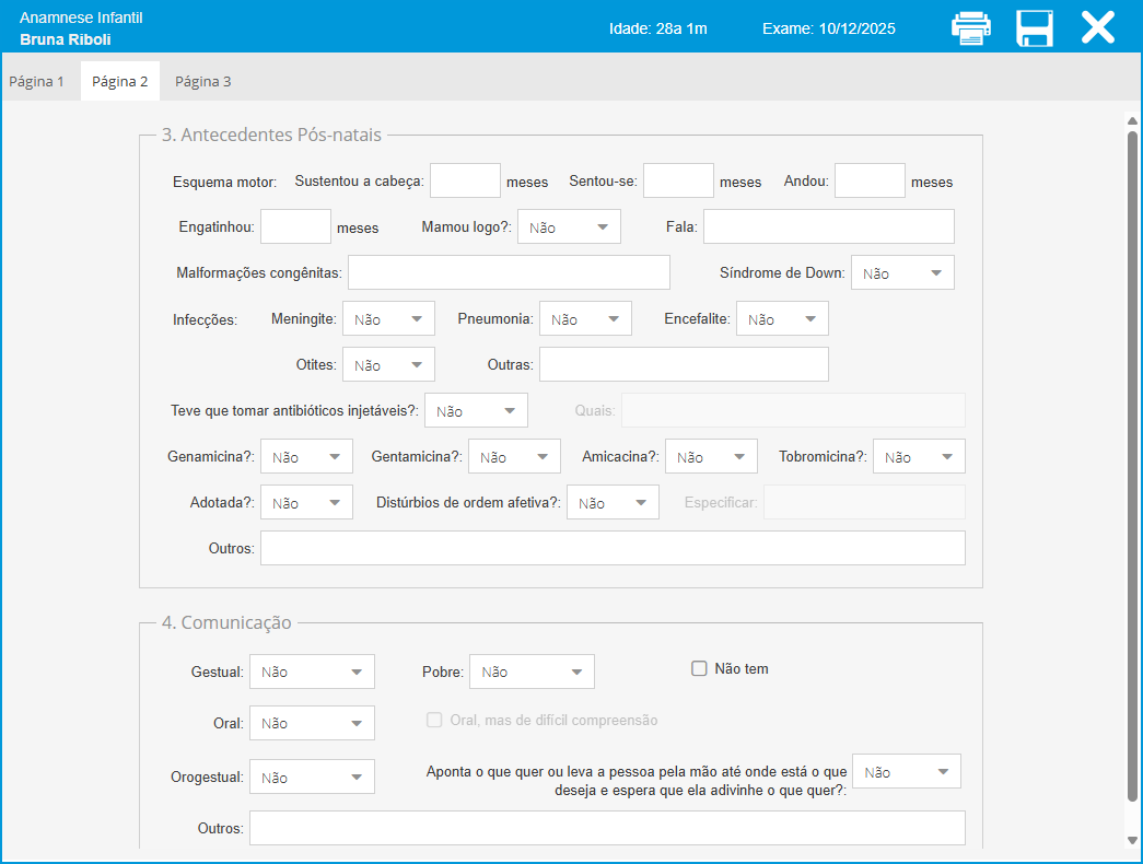 Página 2 Anamnese Infantil