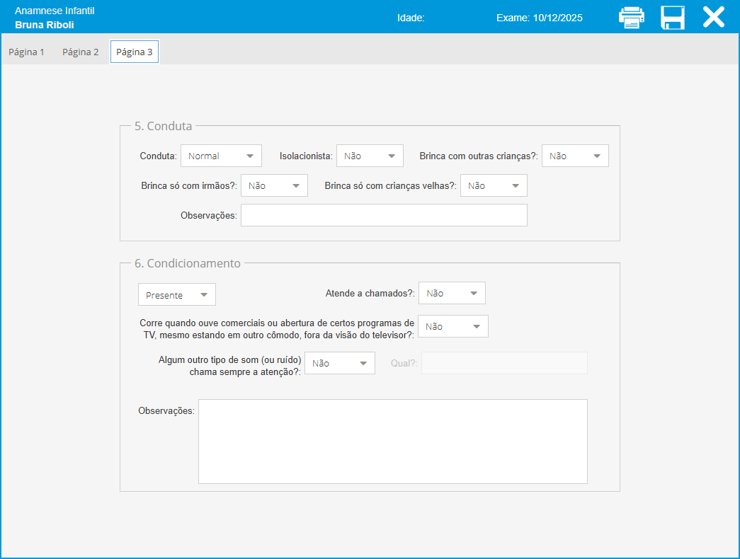 Página 3 Anamnese Infantil