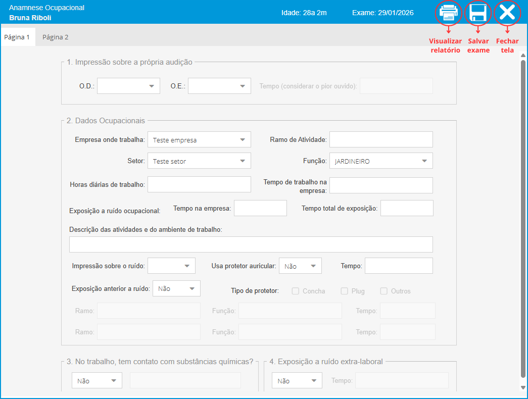 Página 1 Anamnese Ocupacional