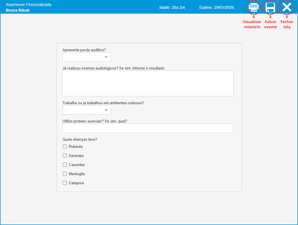 Anamnese Personalizada