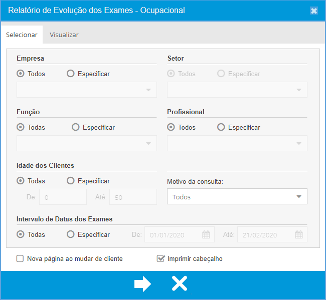 Evolução dos Exames Ocupacionais