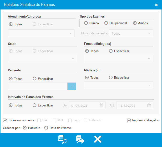 Relatório Sintético de Exames